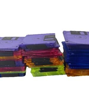90 Blank Unused Verbatim DataLife Colors 3.5" Floppy Disks